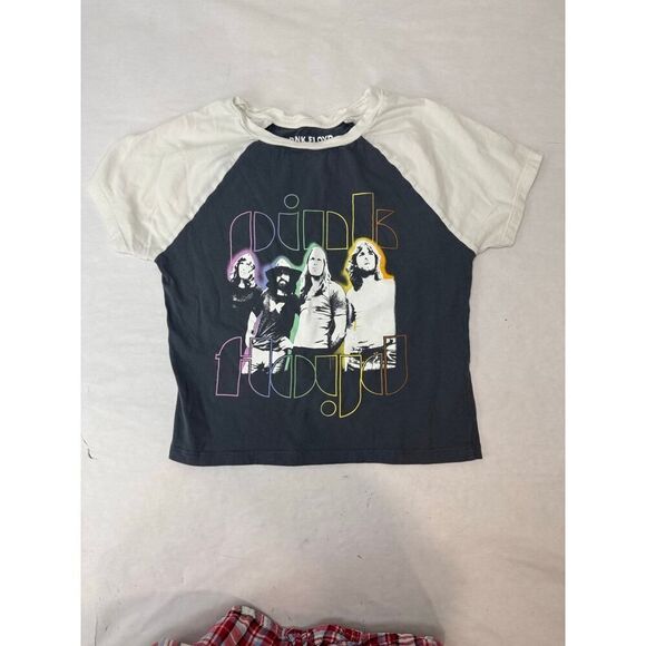 Pink Floyd Graphic Tee Cropped T-Shirt Retro 100% Cotton - Size Medium - Picture 1 of 5